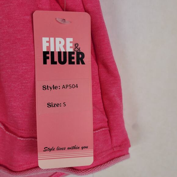 New Fire and Fleur womens pink drawstring athletic jogger shorts size Small - Picture 2 of 7